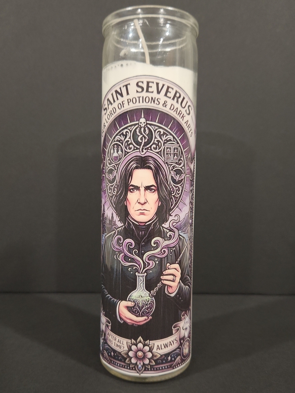Saint Severus candle White Purple Candle NWT